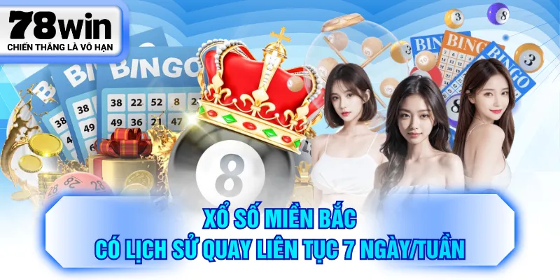 Xổ Số Miền Bắc có lịch sử quay liên tục 7 ngày/tuần